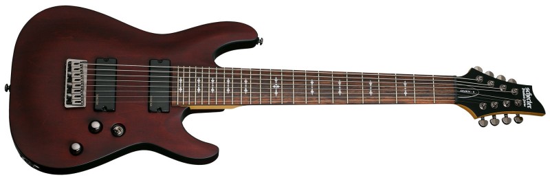 Schecter SCH2074 Omen-8 WALNUT Satin 8 String Electric Guitar