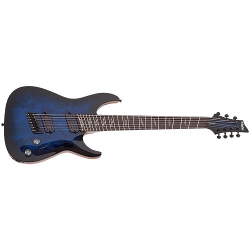 Schecter SCH2464 Omen Elite-7 Multiscale Electric Guitar Blue Burst