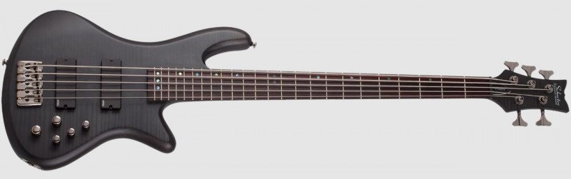 Schecter SCH2721 Stiletto Studio-5 Electric Bass - See-Thru Black Satin