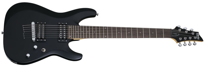 Schecter SCH437 C-7 Deluxe SBK 7 String Electric Guitar