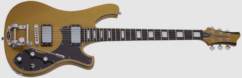 Schecter SCH677 Stargazer-6 Vibrato Electric Guitar - Metallic Gold