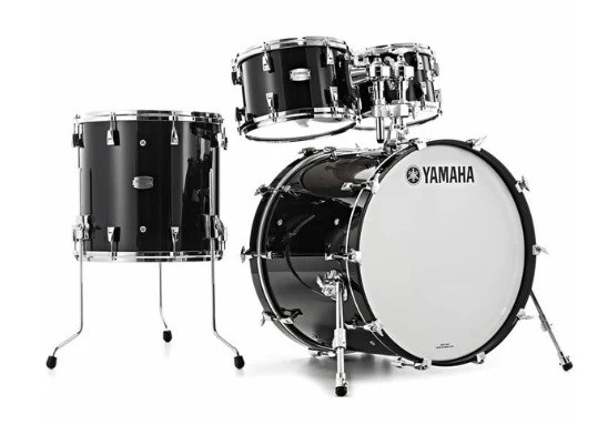 Yamaha Absolute Hybrid Maple 4pc Drum Kit Solid Black (SNARE NOT INCLUDED)