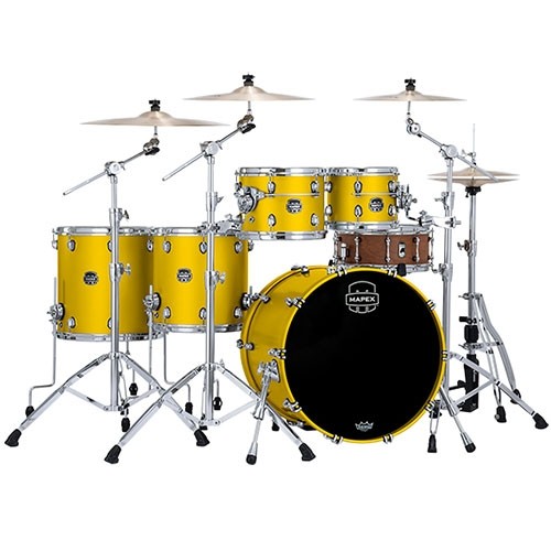 Mapex Saturn Evolution Workhorse Maple 5 Piece Drum Kit Shell Set - Tuscan Yellow (PM)