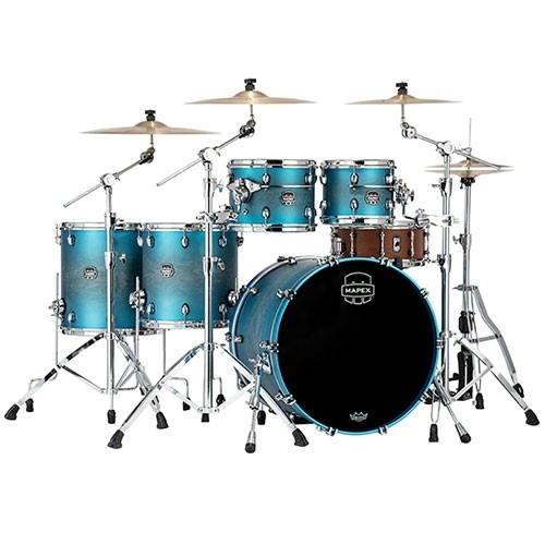 Mapex Saturn Evolution Workhorse Maple 5 Piece Drum Kit Shell Set - Azure Burst (PT)