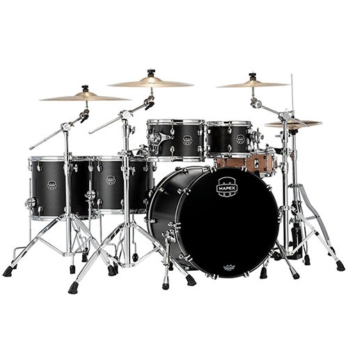 Mapex Saturn Studioease Fast 5 Piece Drum Kit Shell Set - Satin Black (FB)