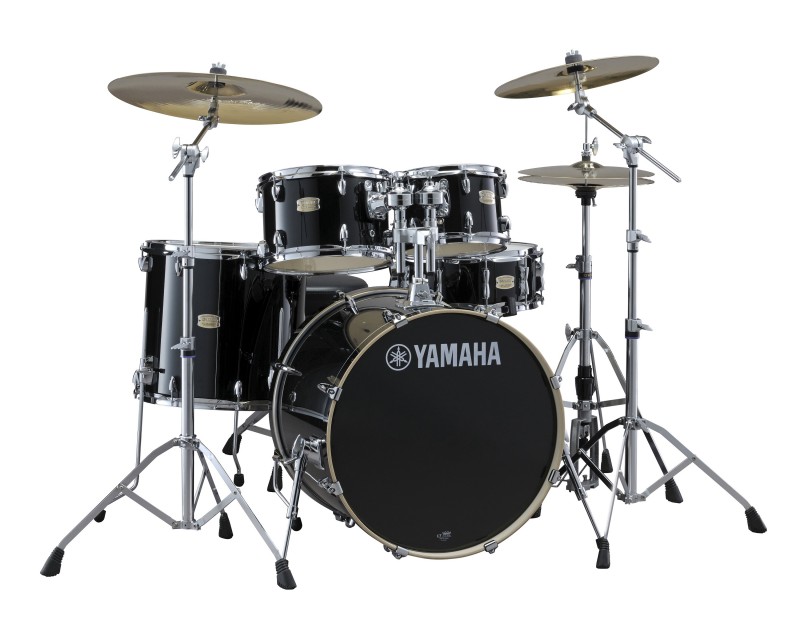 Yamaha Stage Custom Birch 5 Piece Fusion Drum Kit with Hardware - Raven Black