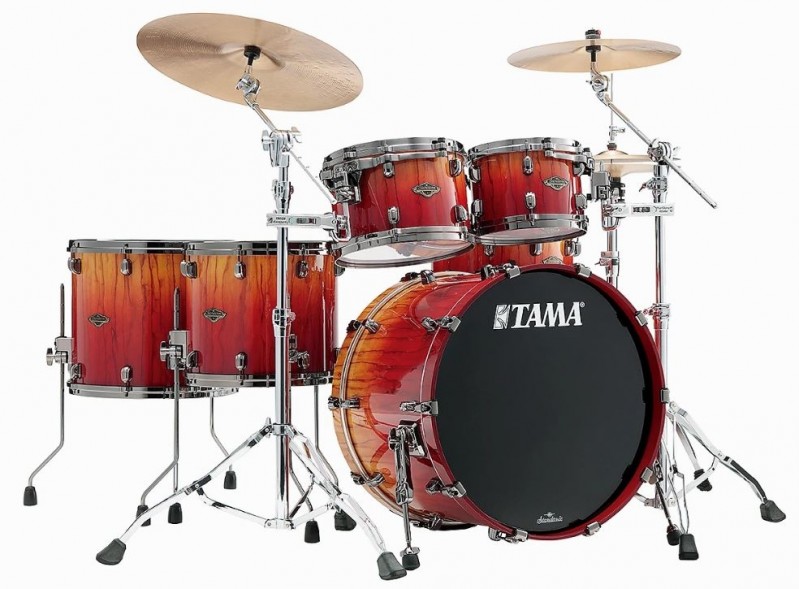 TAMA Starclassic Walnut/Birch Shell Pack with Bosse Fonce Outer Ply & Black Nickel Shell Hardware & Matching Snare