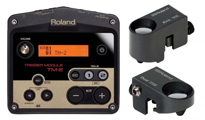 Roland TM-2KS TM-2 Drum Sample Trigger Module Kick And Snare Bundle