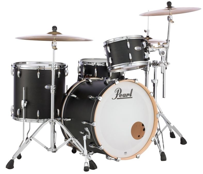 Pearl Masters Maple Reserve 3 Piece Shell Pack - Matte Black Mist