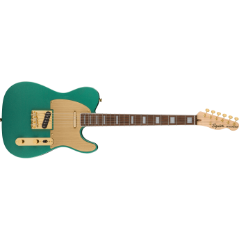 Fender Squier 40th Anniversary Telecaster®, Gold Edition, Laurel Fingerboard, Gold Anodized Pickguard, Sherwood Green Metallic