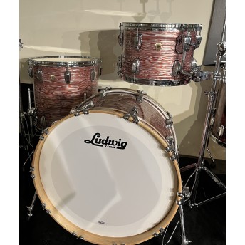 Ludwig Classic Maple FAB 22" Drum Kit 3 Piece Shell Set Vintage Pink Oyster