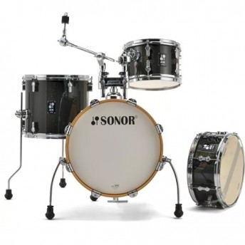 Sonor AQX Jungle 4 Piece Drum Kit 16" Shell Set - Black Midnight Sparkle