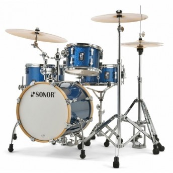 Sonor AQX Jungle 4 Piece Drum Kit 16" Shell Set - Blue Ocean Sparkle