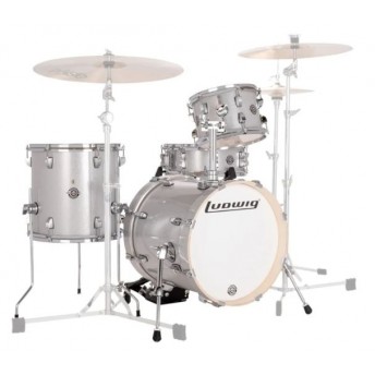 L5LC2797DIR - Ludwig Breakbeats 4-Piece Shell Pack – Silver Sparkle