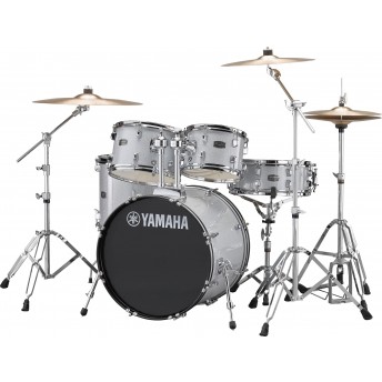 YAMAHA – RYDEEN 5 PIECE FUSION DRUM KIT WITH HARDWARE & CYMBALS – SILVER GLITTER