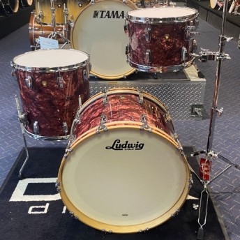 Ludwig Classic Maple FAB 22" Drum Kit 3 Piece Shell Set Burgundy Pearl