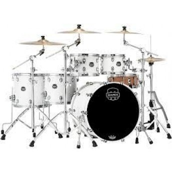Mapex Saturn Studioease 5 Piece Shell Pack Without Snare Satin White SR628XURM
