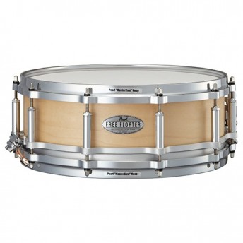 Pearl Free Floating 14 x 5 Maple Snare Drum - Natural Satin Maple Finish