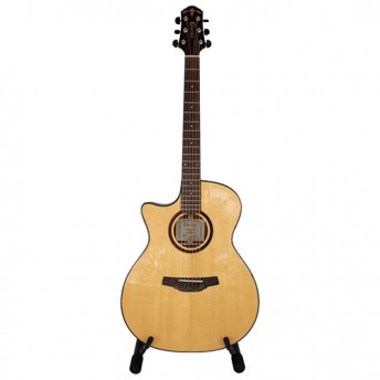 Crafter HG-500CE/N LH Left Handed GA Cutaway Acoustic Electric Guitar with Gig Bag