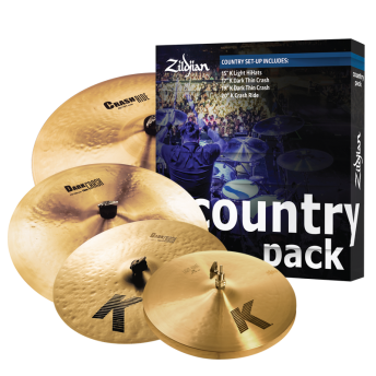K Zildjian Country Cymbal Value Pack K0801C Plus Free 19" K Dark Thin Crash