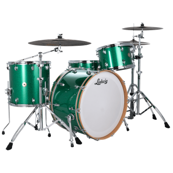 LUDWIG LCO5044GDIR CONTINENTAL 4 PIECE SHELL PACK - 24" PRO BEAT - GREEN SPARKLE