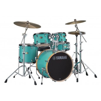 Yamaha Stage Custom Birch 5 Piece Fusion Drum Kit with Hardware - Matte Surf Green