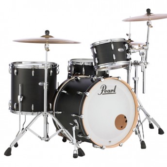 Pearl Masters Maple Complete 3 Piece Drum Kit 24" Shell Set - Matte Black Mist