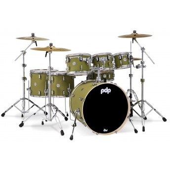 PDP CM7 Concept Maple Series 7-Piece Shell Pack Satin Olive Finish Ply