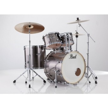 Pearl Export EXX Fusion Plus Drum Kit 22" Shell Set - Smokey Chrome PDEXX725SP/C-21-SHELL-PACK