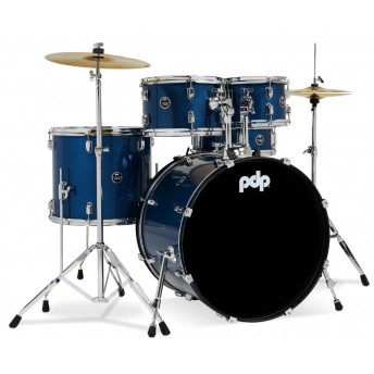 PDP CENTERstage 5pce Drum Kit w/Hardware and Cymbals - Royal Blue Sparkle
