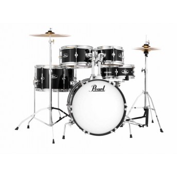 Pearl Roadshow Junior 5 Piece Drum Kit with Hardware and Cymbals Jet Black