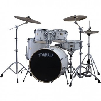 Yamaha Stage Custom Birch 5 Piece Fusion Drum Kit with Hardware - Pure White