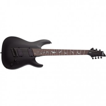 Schecter SCH2476 Damien-7 Multiscale Electric Guitar Satin Black