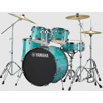 YAMAHA – RYDEEN 5 PIECE FUSION DRUM KIT WITH HARDWARE & CYMBALS - TURQUOISE GLITTER